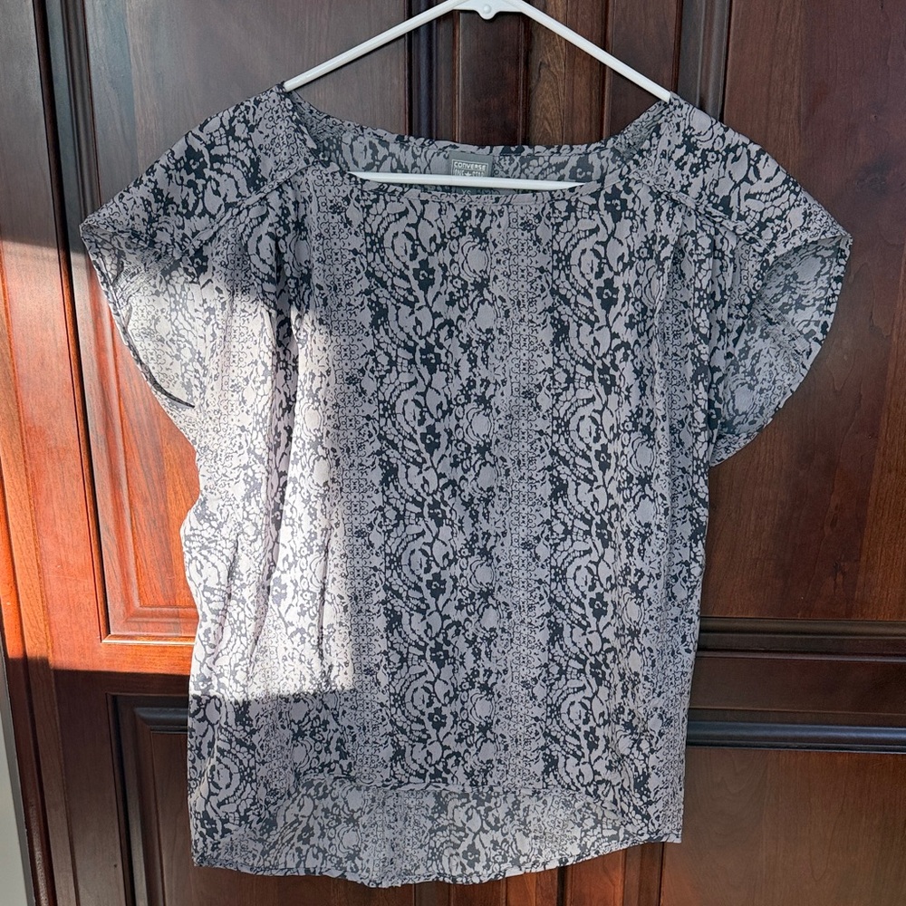 Converse Black and White Lace Blouse